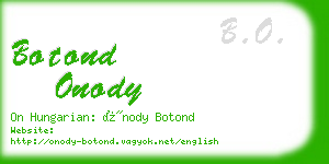 botond onody business card